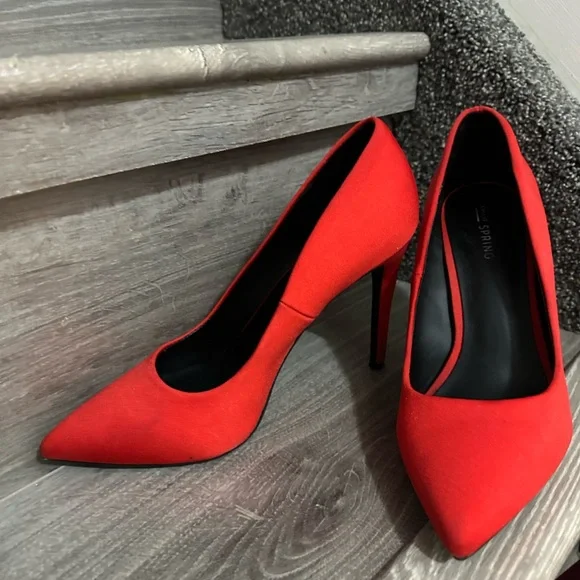 Call It Spring Vibrant Red Heels - Picture 1 of 3